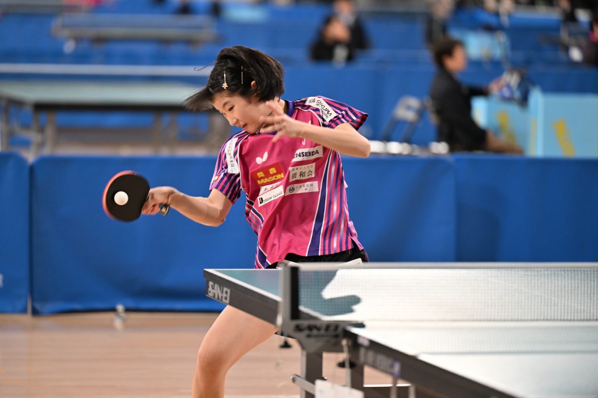 写真：村松心菜（羽佳卓球倶楽部）/撮影：ラリーズ編集部