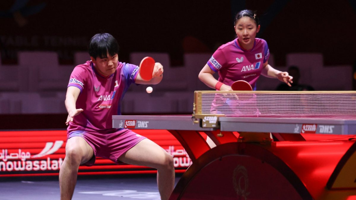 松島輝空/張本美和ペアがナイジェリアペアに完勝＜世界卓球2025＞