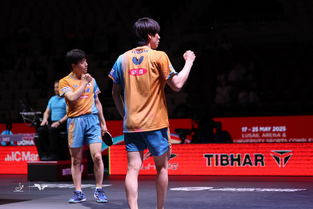 写真：戸上隼輔（井村屋グループ）/篠塚大登（愛知工業大）ペア/提供：ITTF