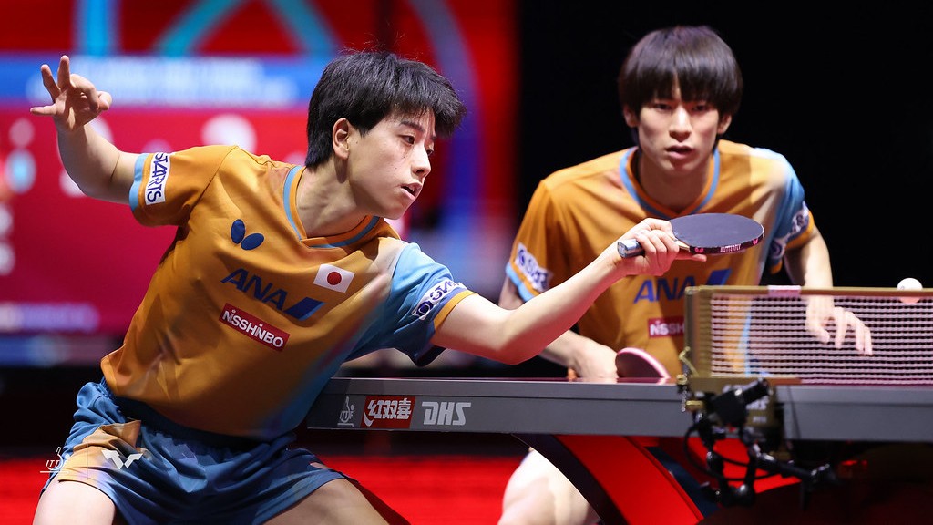 戸上隼輔/篠塚大登ペア、フルゲームの激戦を逆転勝利　8強入り決める＜世界卓球2025＞