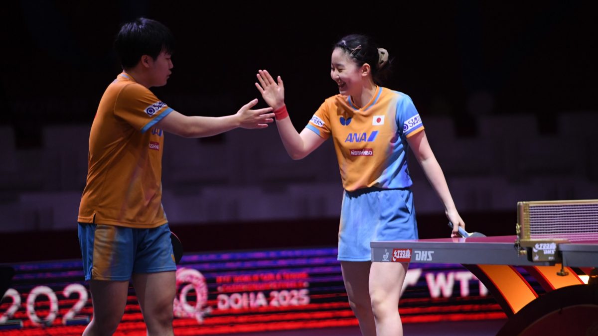 松島輝空/張本美和ペアが熱戦制し3回戦へ　吉村真晴/大藤沙月ペアは完勝で白星飾る＜世界卓球2025＞