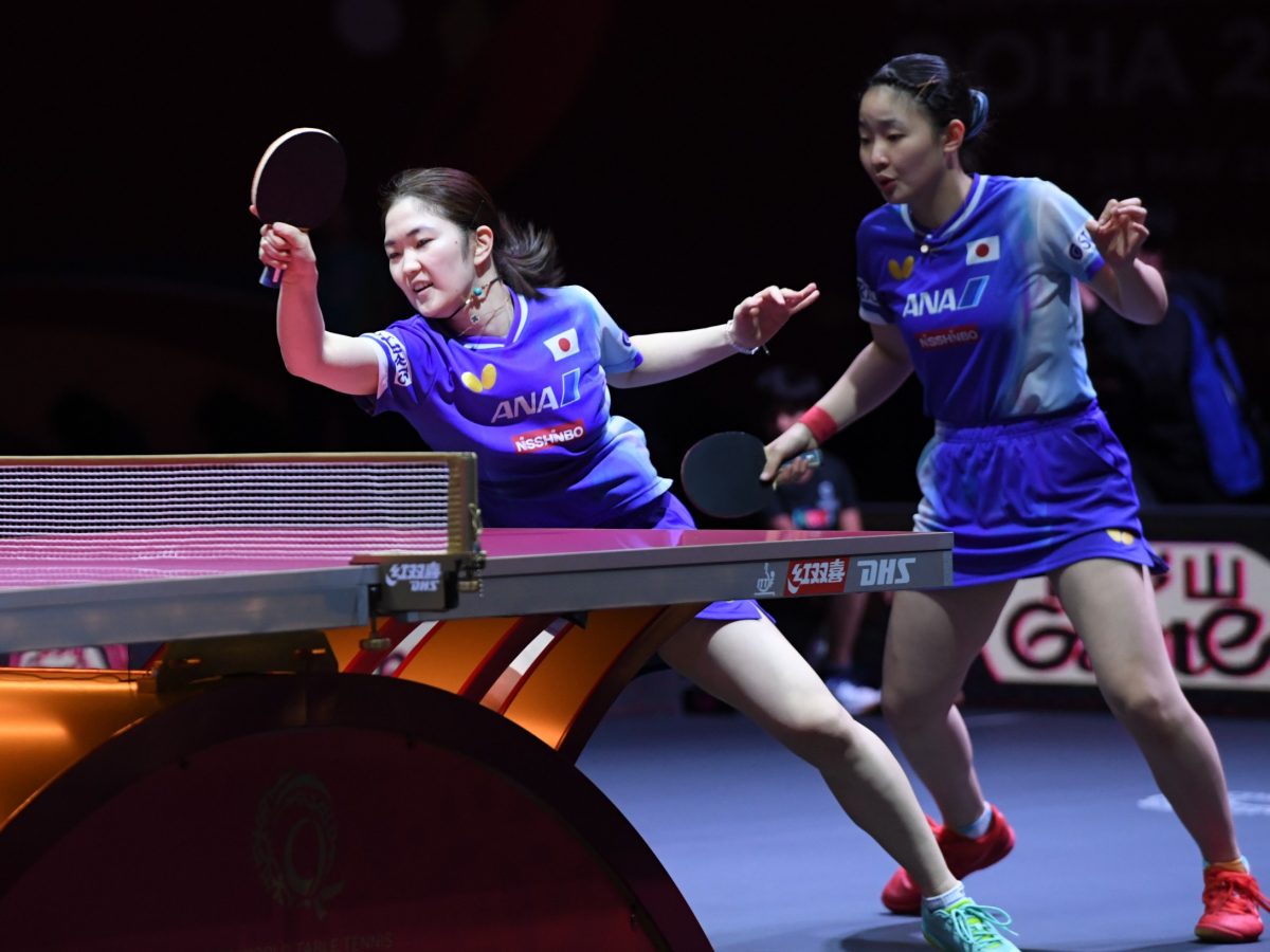 写真：張本美和（木下グループ）/木原美悠（個人）ペア/撮影：ラリーズ編集部