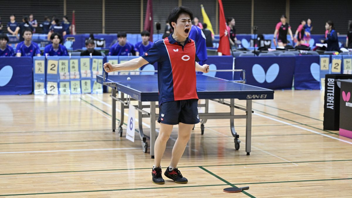 男子1部は大型ルーキー加入の中大と専大が堂々の連勝スタート＜2025年春季関東学生卓球リーグ・男子＞