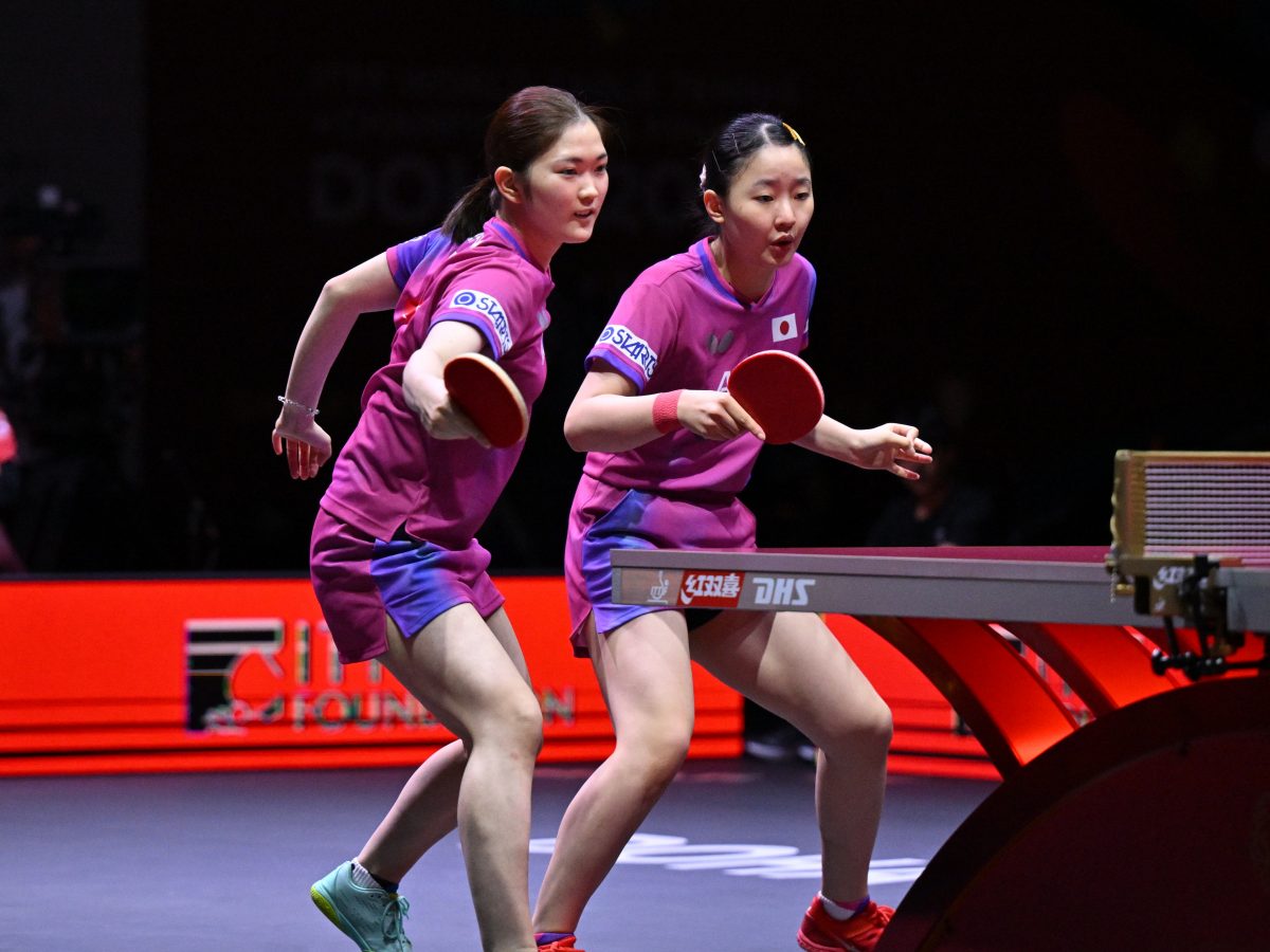 写真：張本美和（木下グループ）/木原美悠（個人）ペア/撮影：ラリーズ編集部