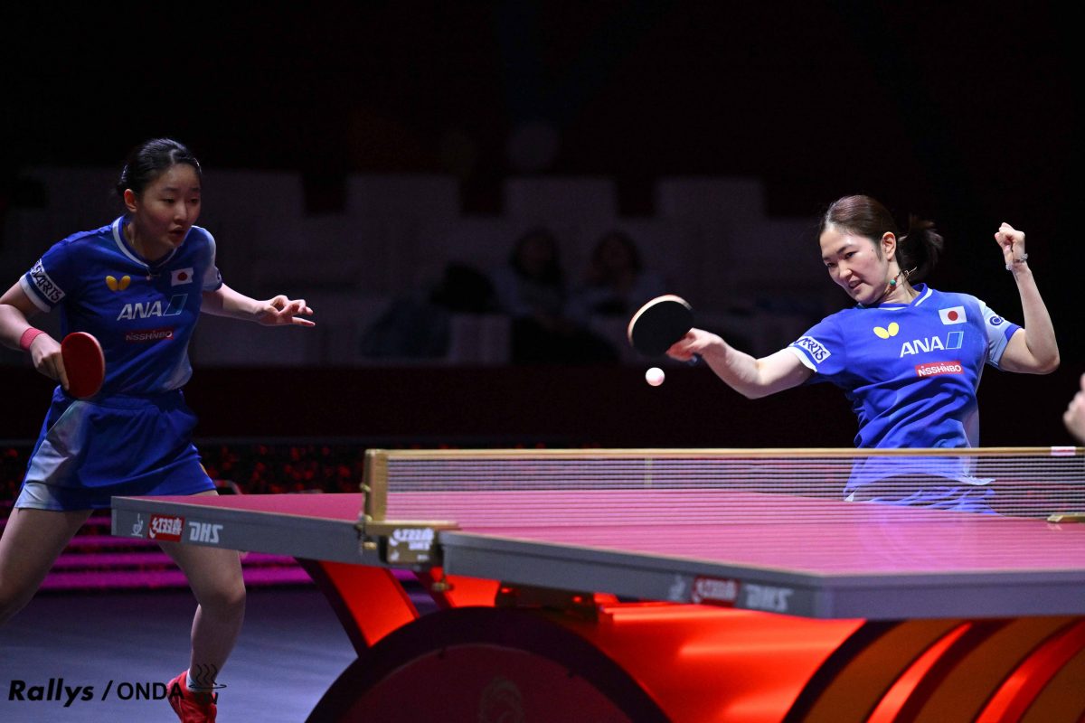 写真：張本美和（木下グループ）/木原美悠（個人）ペア/撮影：ラリーズ編集部