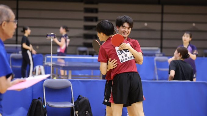 「なかなかスーパーでした」早稲田大・濵田一輝/徳田幹太ペアが2年ぶりに優勝＜関東学生卓球選手権2025・男子複＞