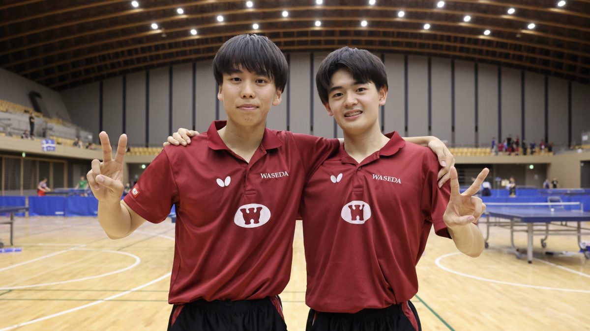 濵田一輝/徳田幹太（早稲田大）ペア、2年ぶりV＜関東学生卓球選手権2025・男子複＞
