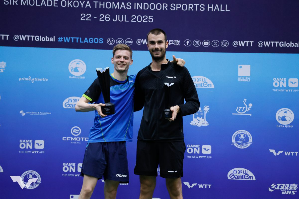 写真：アンダース・リンド（デンマーク・左）、トミスラブ・プツァル（クロアチア・右）/提供：WTT