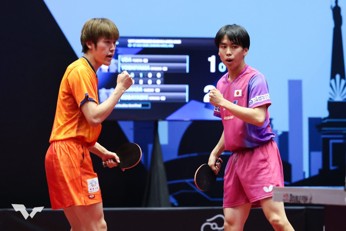 写真：濵田一輝（早稲田大）/小林広夢（ファースト）/提供：WTT