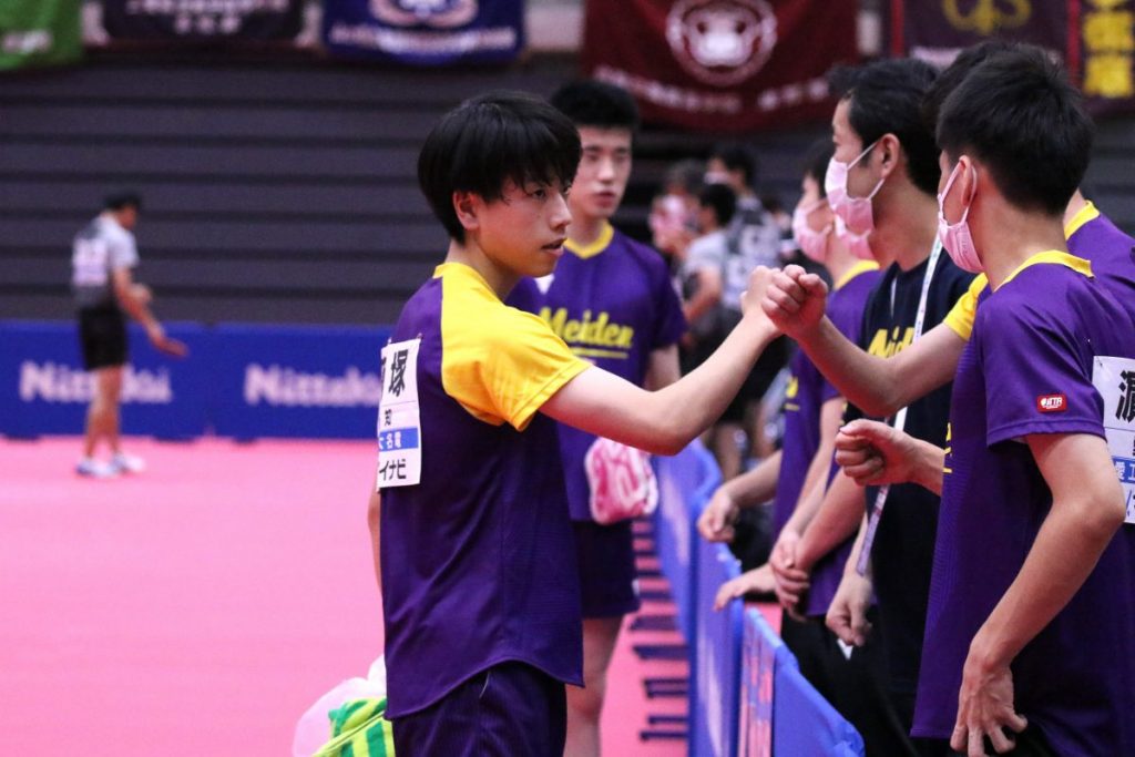 写真：2021年インターハイでの愛工大名電ベンチ/撮影：ラリーズ編集部