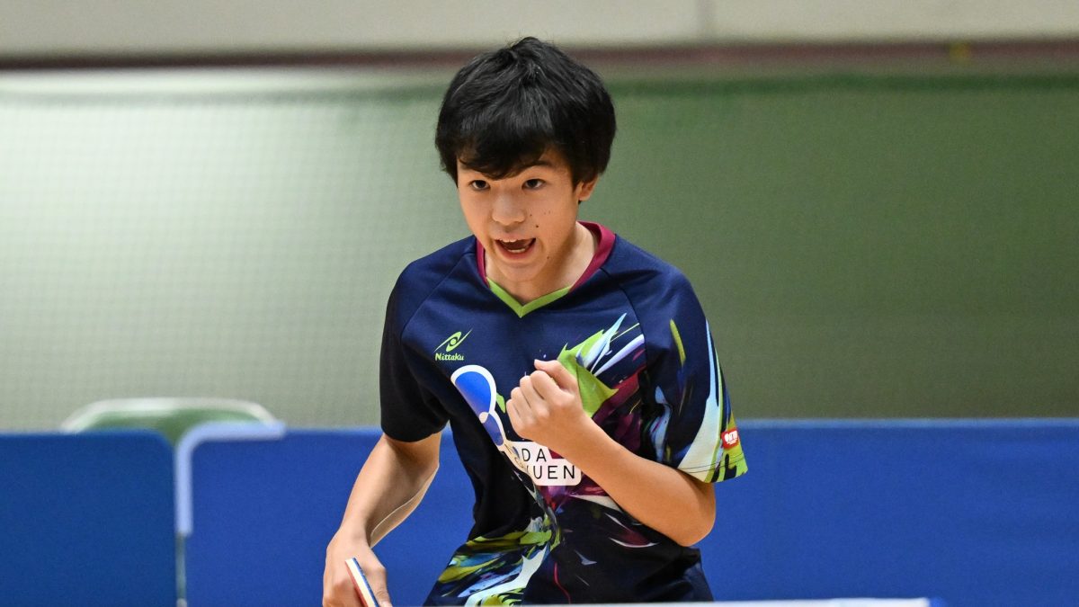 野田学園・大野斗真が8強入り　準々決勝では双子兄弟対決＜第56回全国中学校卓球大会・男女単＞