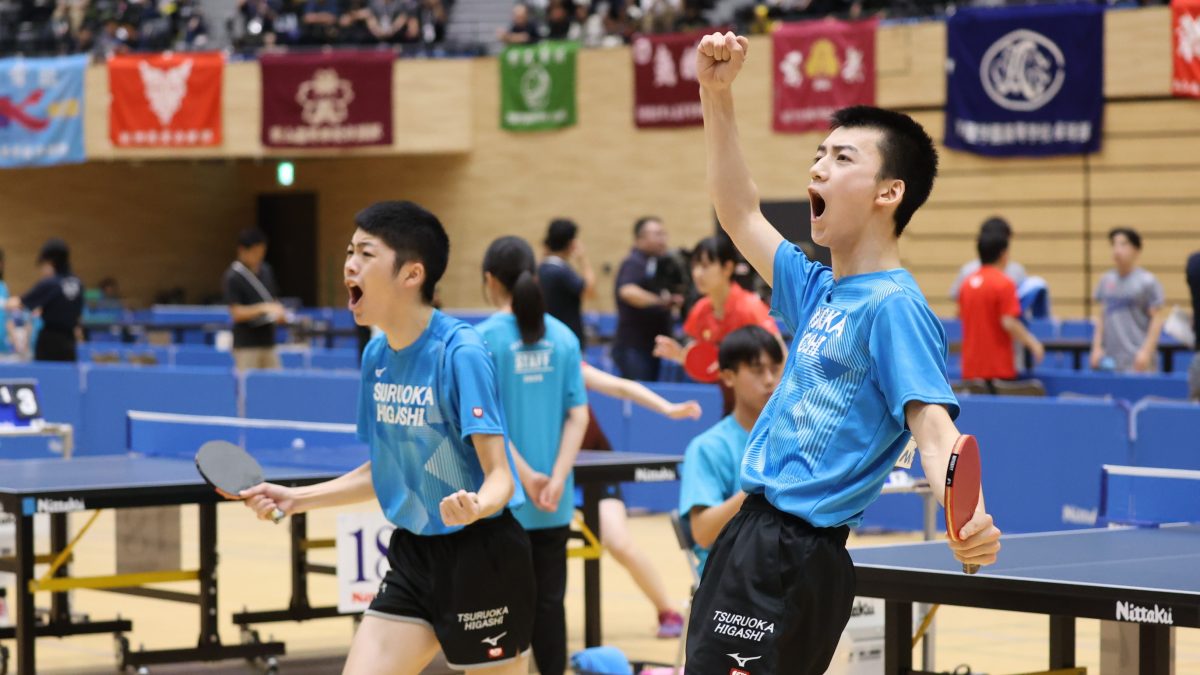 鶴岡東・阿部鴻憲/石塚雄人ペアがランク入り　上宮・鈴木拓登/矢吹淳ペアは愛工大名電ペア下す＜卓球・インターハイ2025/男子ダブルス4回戦＞