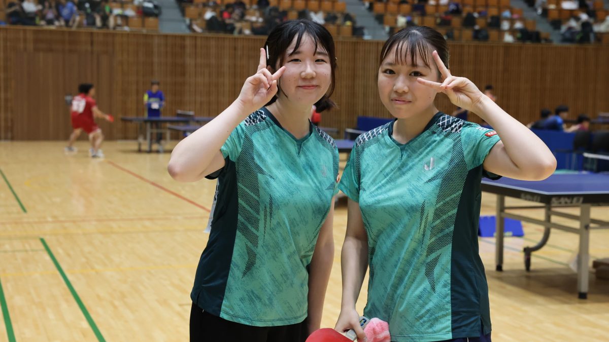 佐藤彩佳＆佐藤詩華の2人で臨んだ岩手大学が優勝＜第65回全国国公立大学卓球大会・女子学校対抗B＞