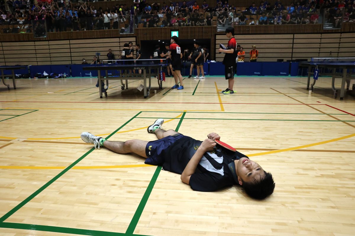 写真：ラストで勝利を決めた臼井理空（高知工科大学）/撮影：ラリーズ編集部