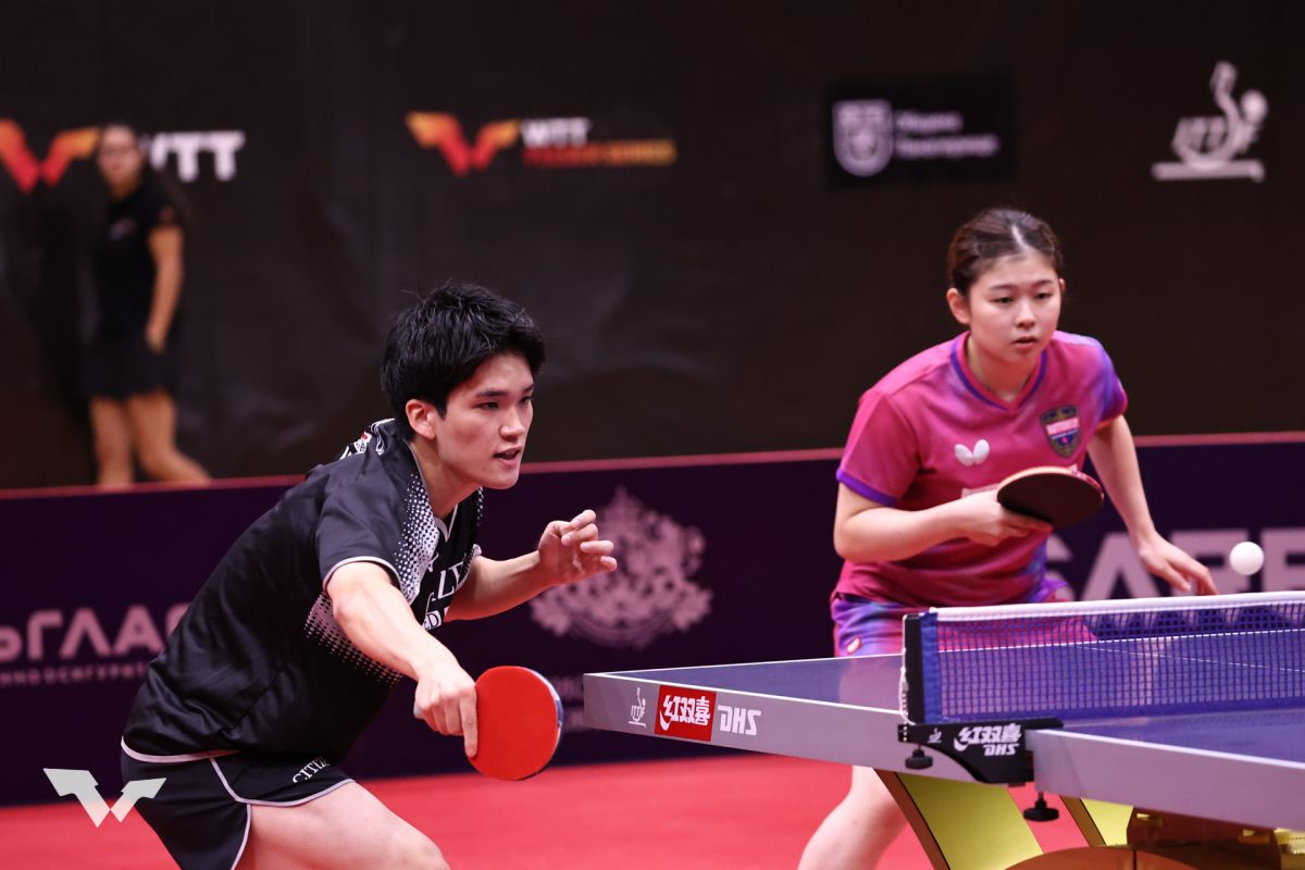 写真：阿部悠人（シチズン時計）/木村香純（トップおとめピンポンズ名古屋）/提供：WTT