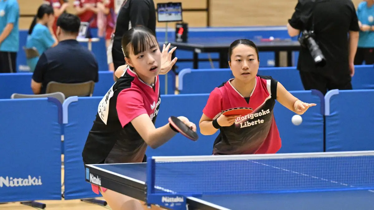 香ヶ丘リベルテ・吉本はな/佐藤希未ペアが山陽学園ペアを破り4強＜卓球
