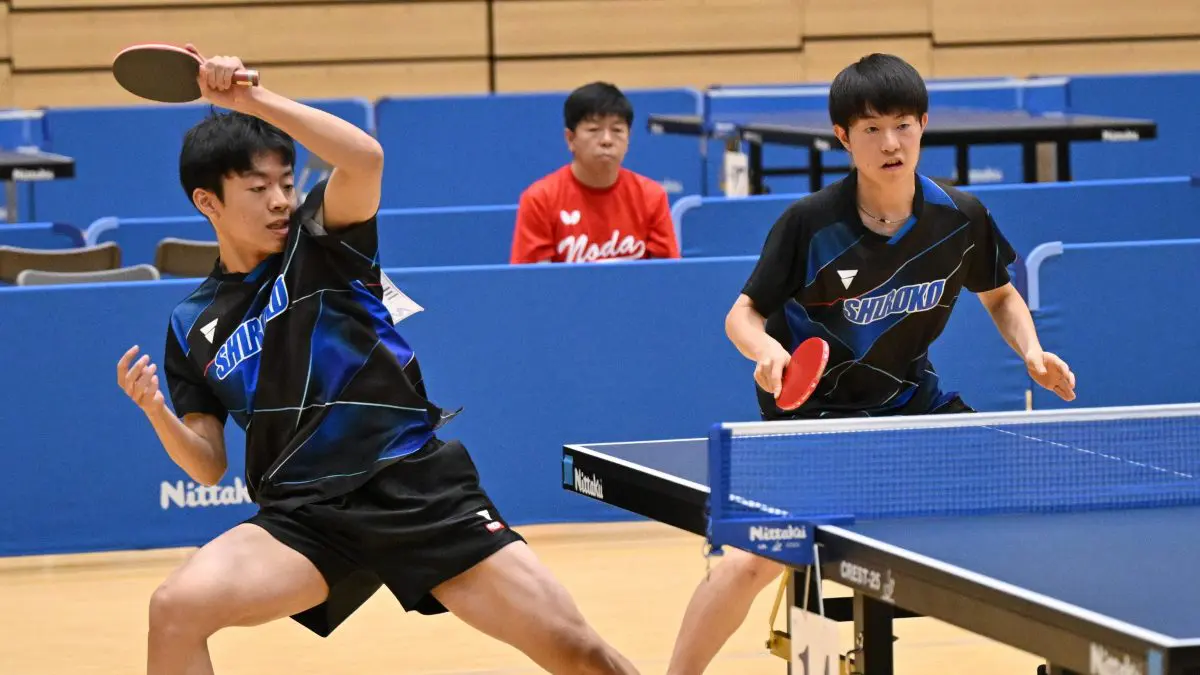 白子・北村悠貴/大畑瑛祐ペア、2年連続決勝進出＜卓球・インターハイ
