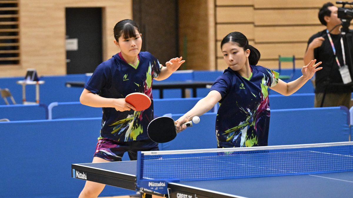 星槎横浜・牧野美玲/櫻井花ペアと四天王寺・青木咲智/髙森愛央ペアが決勝進出＜卓球・インターハイ2025/女子ダブルス準決勝＞