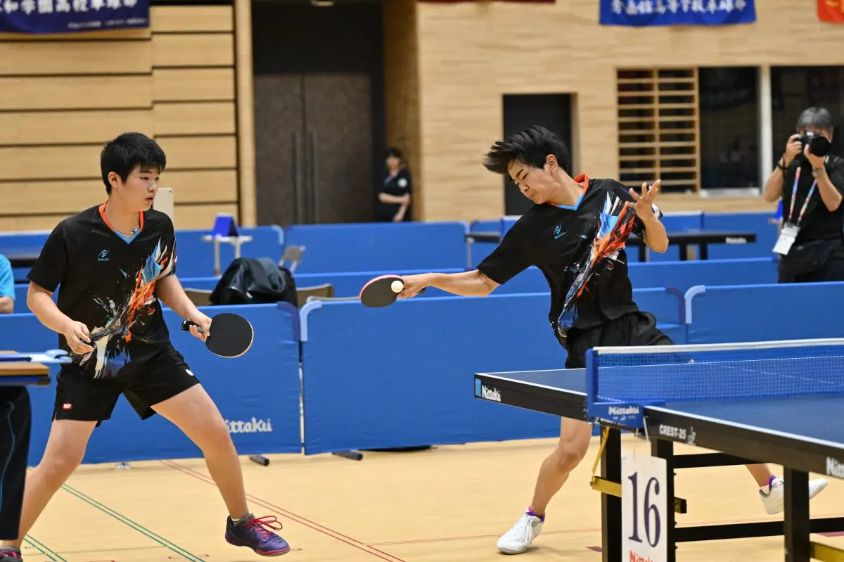 白子・北村悠貴/大畑瑛祐ペア、2年連続決勝進出＜卓球・インターハイ