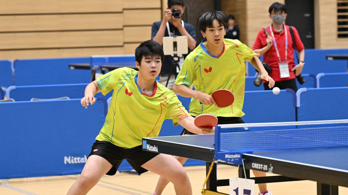 星槎横浜・川上流星/伊藤佑太ペア、初出場で初優勝＜卓球・インターハイ2025/男子ダブルス決勝＞