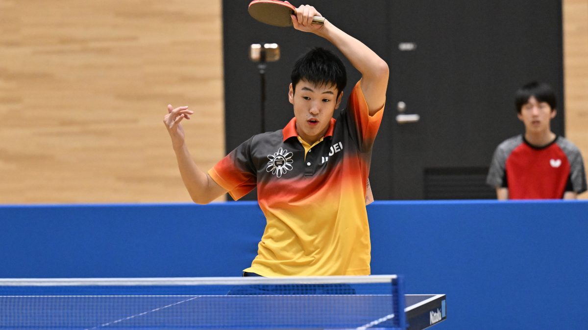 育英・谷本拓海「悔いなく終われた」学校対抗2位、シングルス3位で最後のインハイ終える＜卓球・インターハイ2025＞