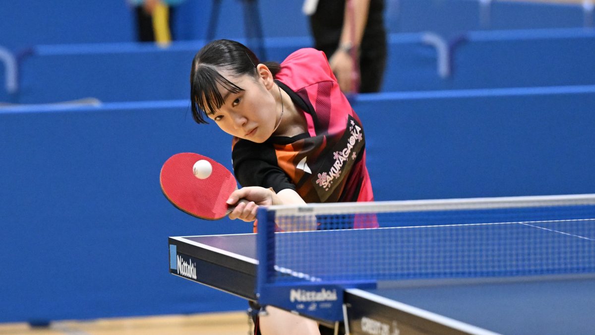 桜丘・山室早矢、2年連続の4強入り　四天王寺からは2人が準決勝へ＜卓球・インターハイ2025/女子シングルス準々決勝＞