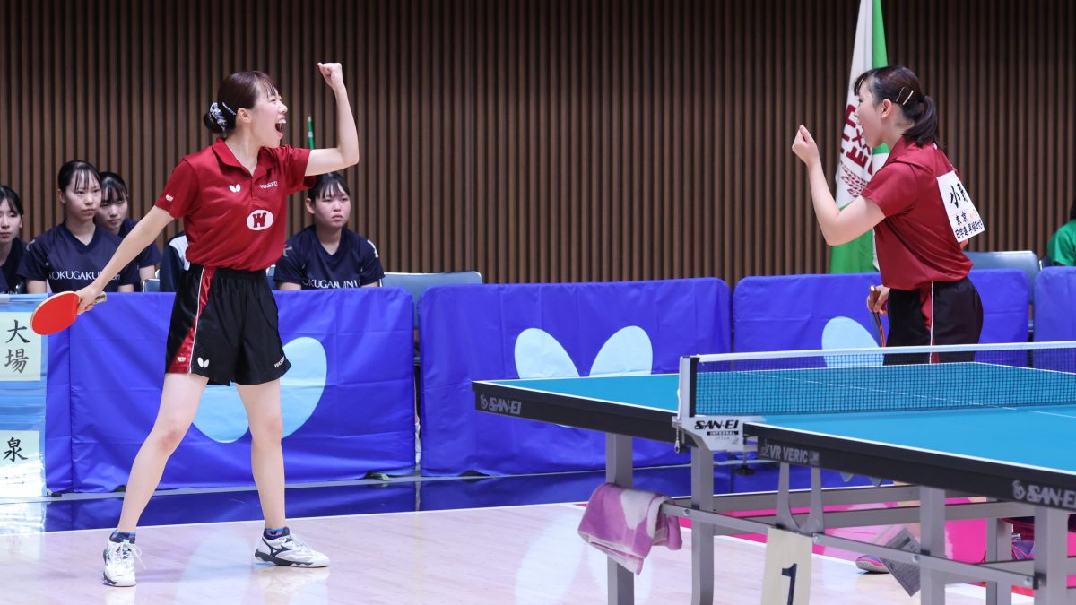 早稲田大学、中央大学が5勝1敗で最終戦へ＜2025年秋季関東学生卓球リーグ・女子1部第6戦＞