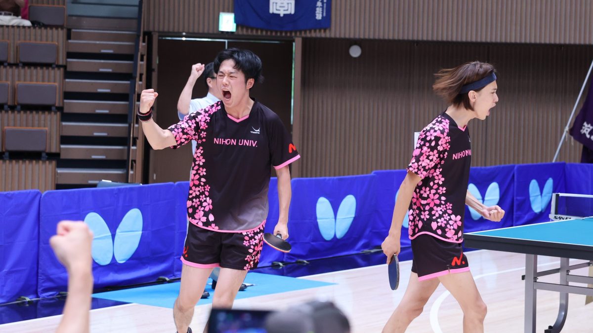 明治大学、日本大学が5勝1敗で並ぶ　優勝の行方は最終戦に持ち越し＜2025年秋季関東学生卓球リーグ・男子1部第6戦＞