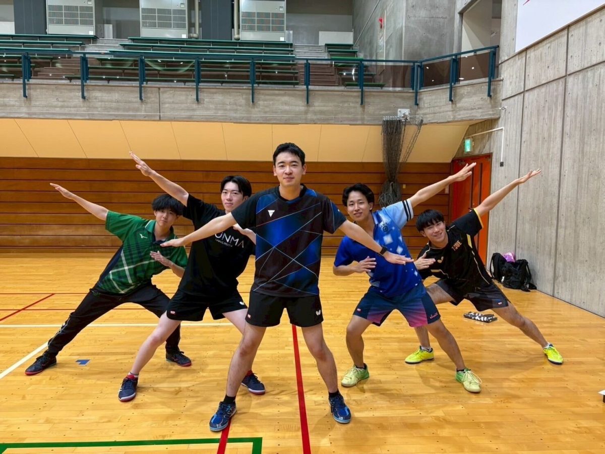 写真：五大学主将/提供：茨城大学卓球部