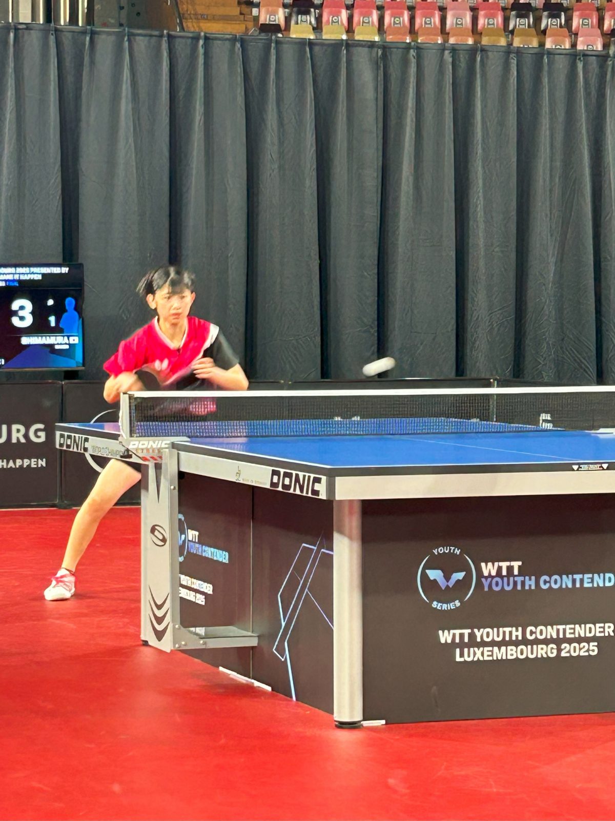 写真：島村果怜（横浜隼人高）/提供：高体連卓球専門部