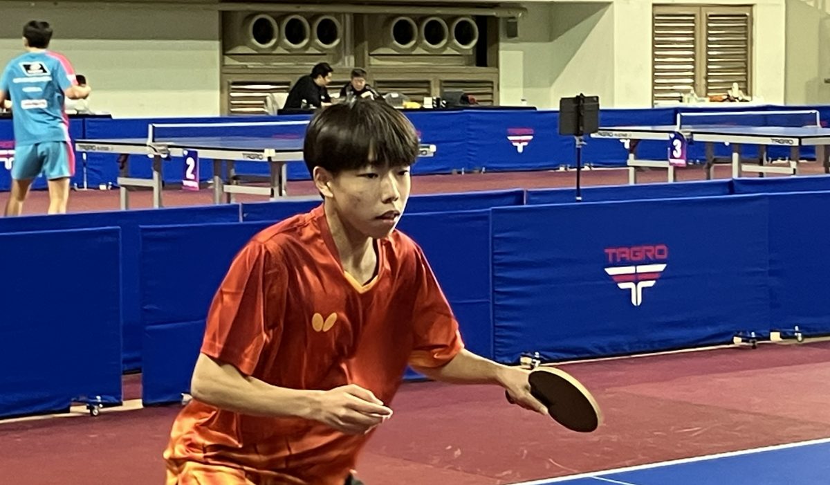 写真：髙橋久遠（専大北上高等学校）/提供：高体連卓球専門部