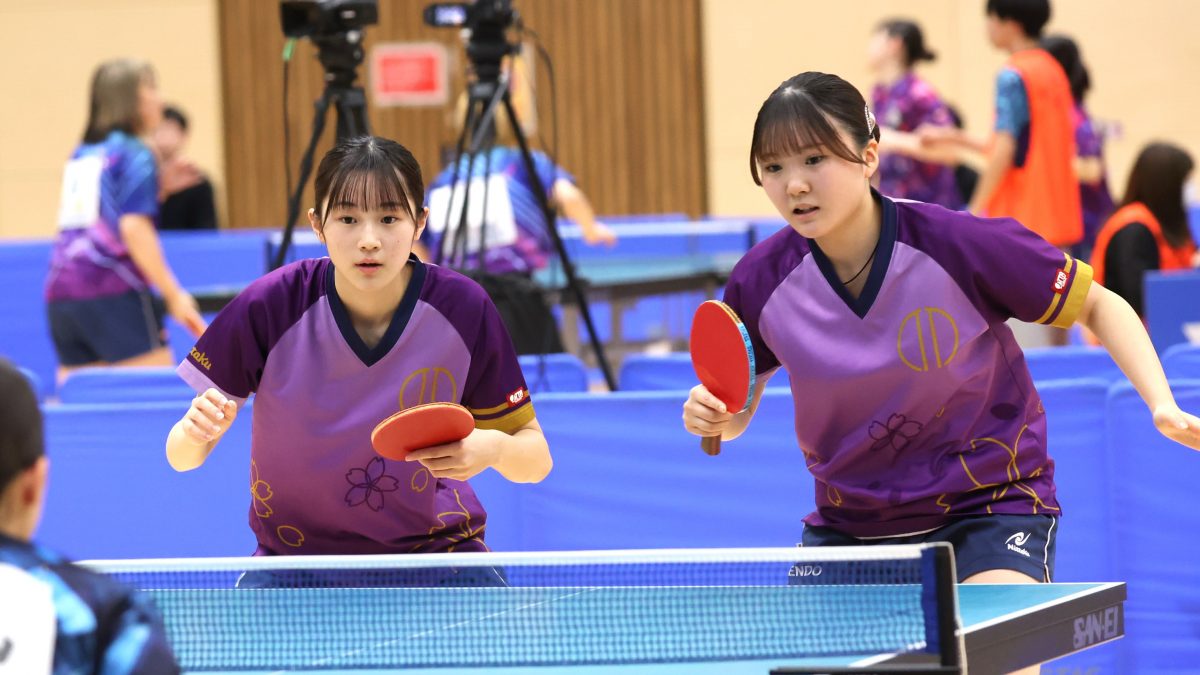 順天堂大・小川彩音/大石夏歩ペア、中京大・橋本萌/長谷川未依ペアらが1回戦突破＜卓球・全日学2025/女子ダブルス1回戦①＞