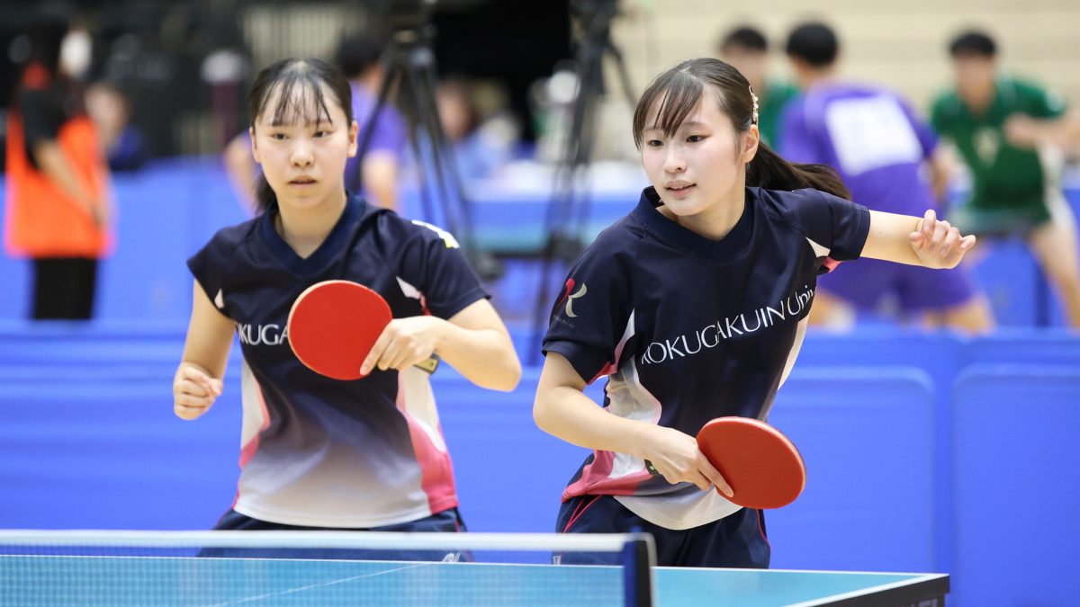 國學院大・渡辺佑奈/増田華ペア、昨年8強の木田美佑里/小林りんごペア撃破で3回戦進出＜卓球・全日学2025/女子ダブルス2回戦②＞