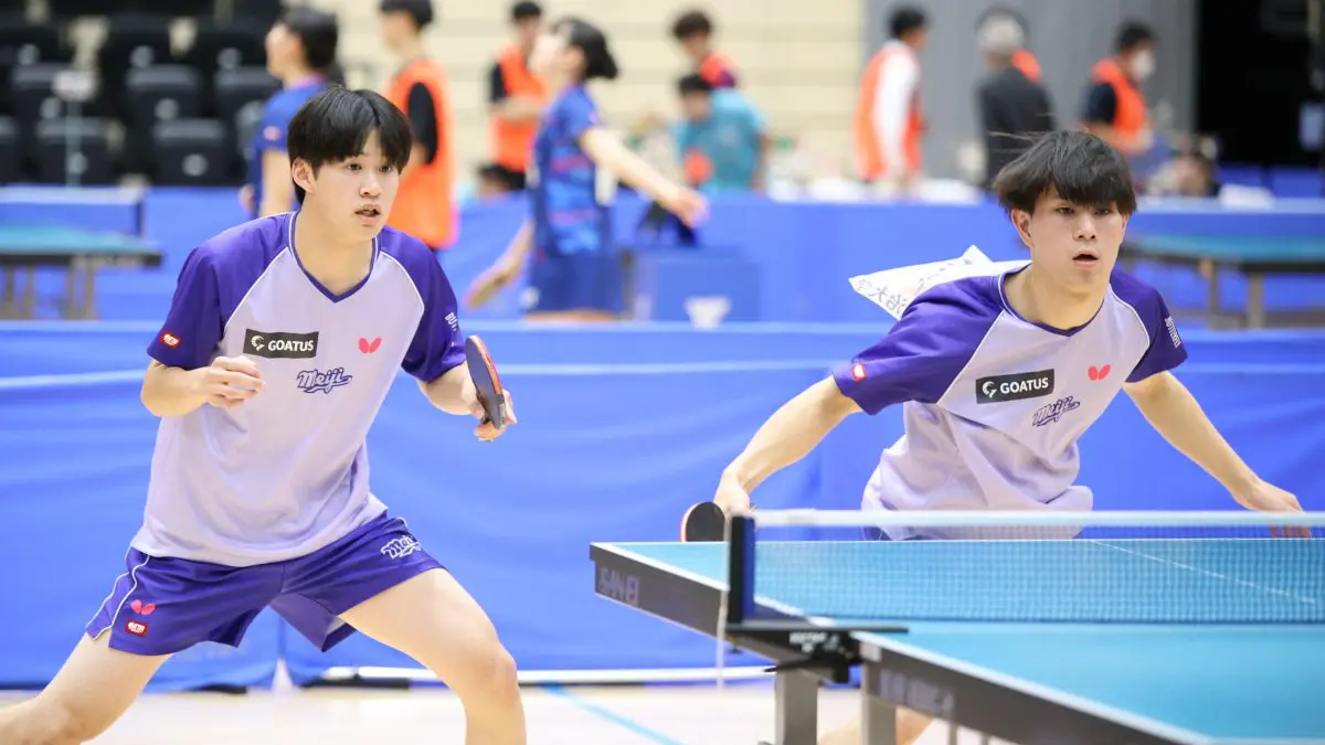 明治大1年・石井佑季/水谷悠真ペア、駒澤大ペアとの激戦制して16強入り