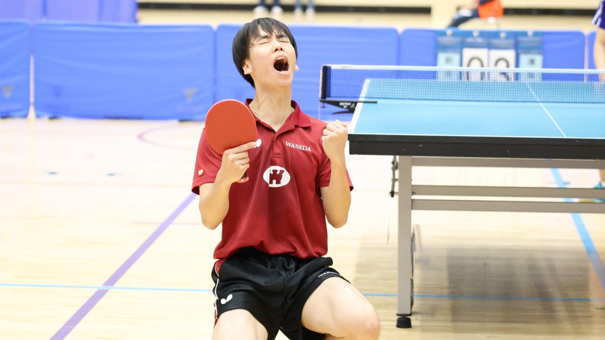 早稲田大・濵田一輝、丹羽孝希以来の男子2冠達成「みんなの応援の力が僕の足に宿った」＜卓球・全日学2025＞