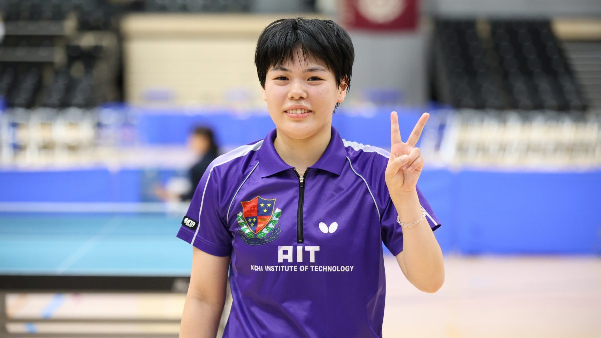 愛知工業大・面田采巳が涙の初優勝　“後輩”・兼吉優花との激戦制す＜卓球・全日学2025/女子シングルス決勝＞