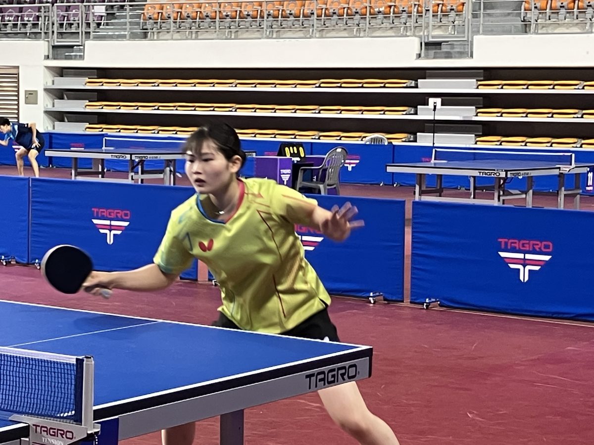 写真：牧野美玲（星槎国際高等学校横浜）/提供：高体連卓球専門部