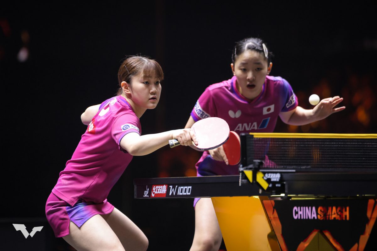 写真：大藤沙月（ミキハウス）/張本美和（木下グループ）/提供：WTT