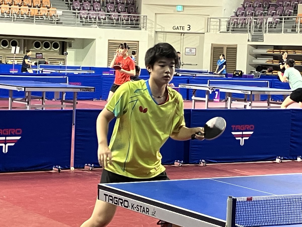 写真：伊藤佑太（星槎国際高等学校横浜）/提供：高体連卓球専門部