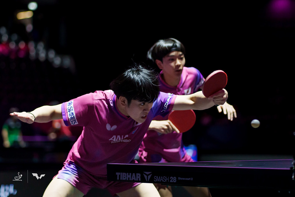 写真：川上流星（星槎横浜）/吉山和希（岡山リベッツ）/提供：ITTF