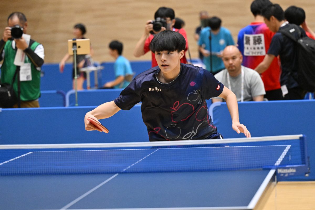 写真：インターハイに出場する島岡修斗（安田学園高）/撮影：ラリーズ編集部