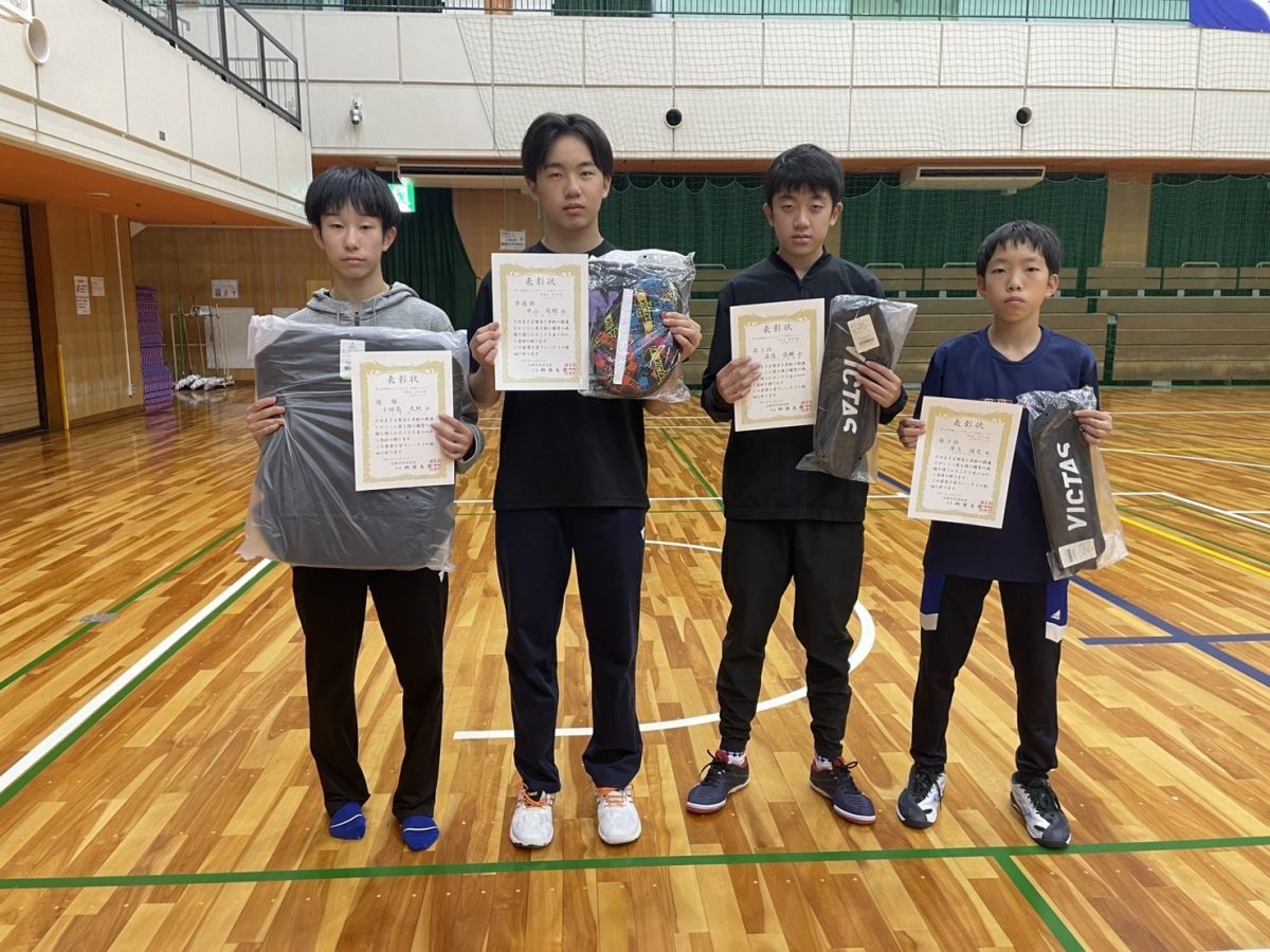 写真:中学生男子の部入賞者/撮影:ラリーズ編集部