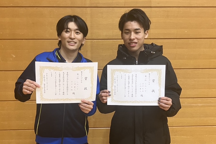 写真：山崎慶太/西田有翔（大阪大学）/提供：関西国公立大学卓球大会運営（主幹校・京都大学）