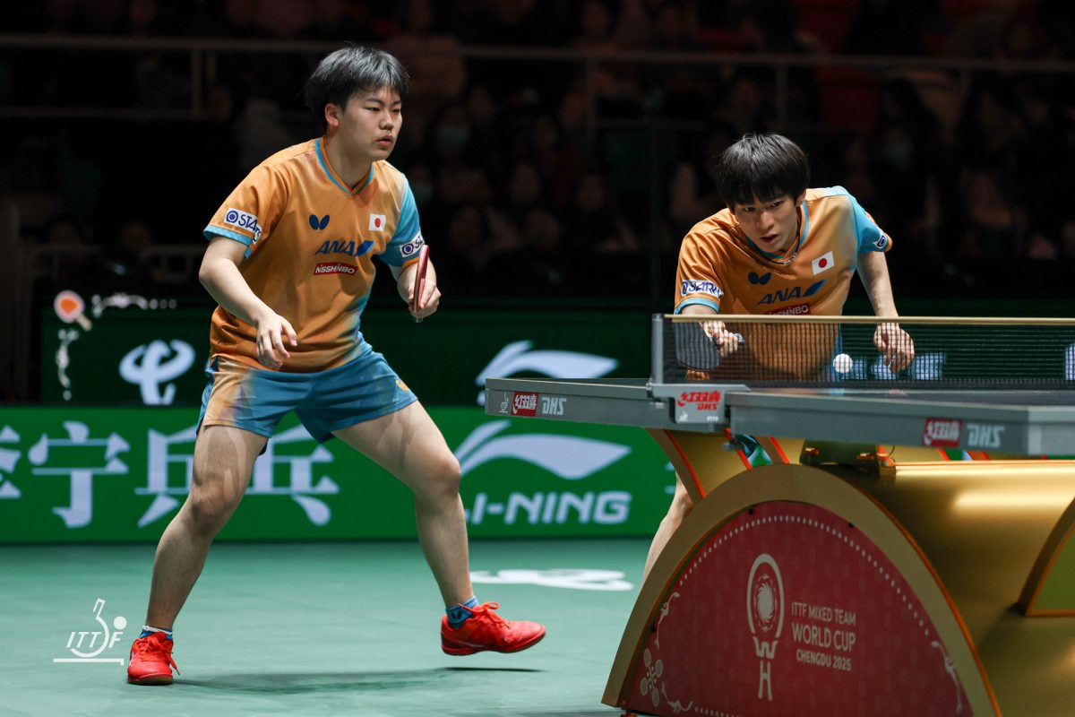 写真：松島輝空（木下グループ）/戸上隼輔（井村屋グループ）/提供：ITTFWorld