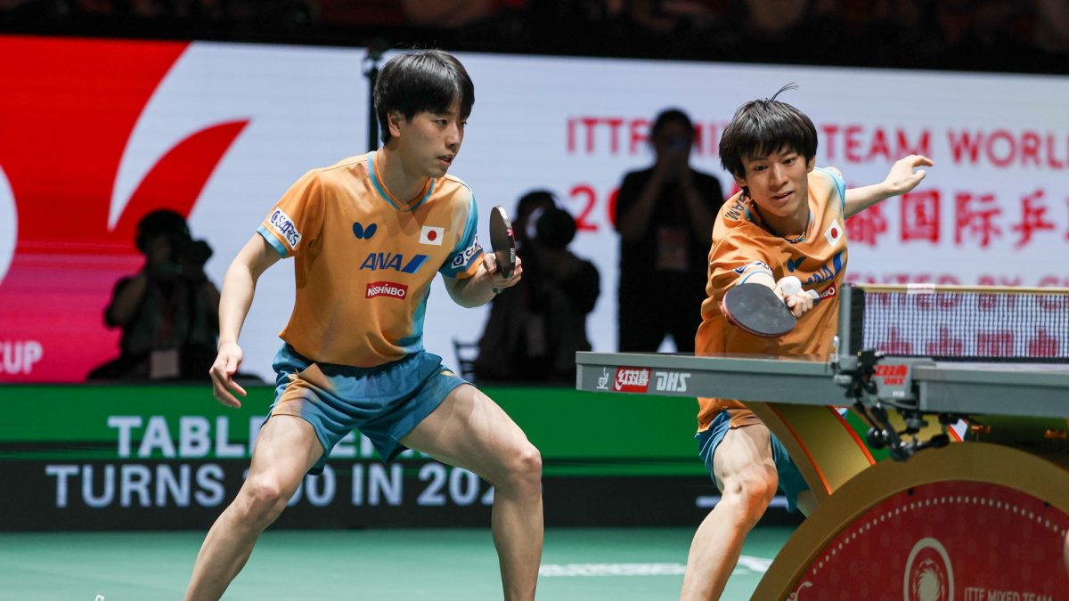 男子複に世界卓球金の戸上/篠塚ペアが登場　日本は韓国に勝利で無敗キープ＜卓球・混合団体ワールドカップ2025＞