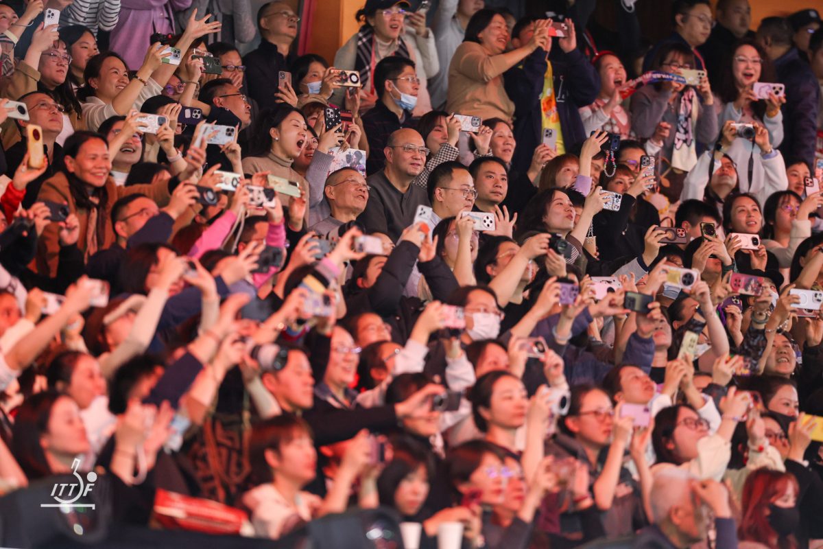 写真：観客は地元・中国の人たちが多く集まった/提供：ITTFWorld