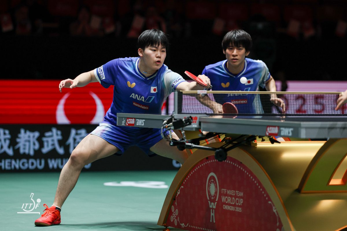 写真：松島輝空（木下グループ）/戸上隼輔（井村屋グループ）/提供：ITTFWorld