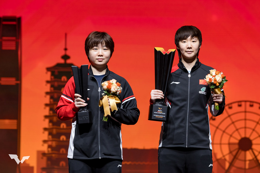 写真：女子シングルス表彰式/提供：WTT