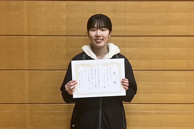 写真：相場菜月（大阪教育大学）/提供：関西国公立大学卓球大会運営（主幹校・京都大学）