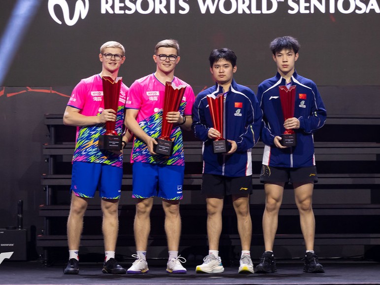 写真：男子ダブルス表彰式/提供：WTT